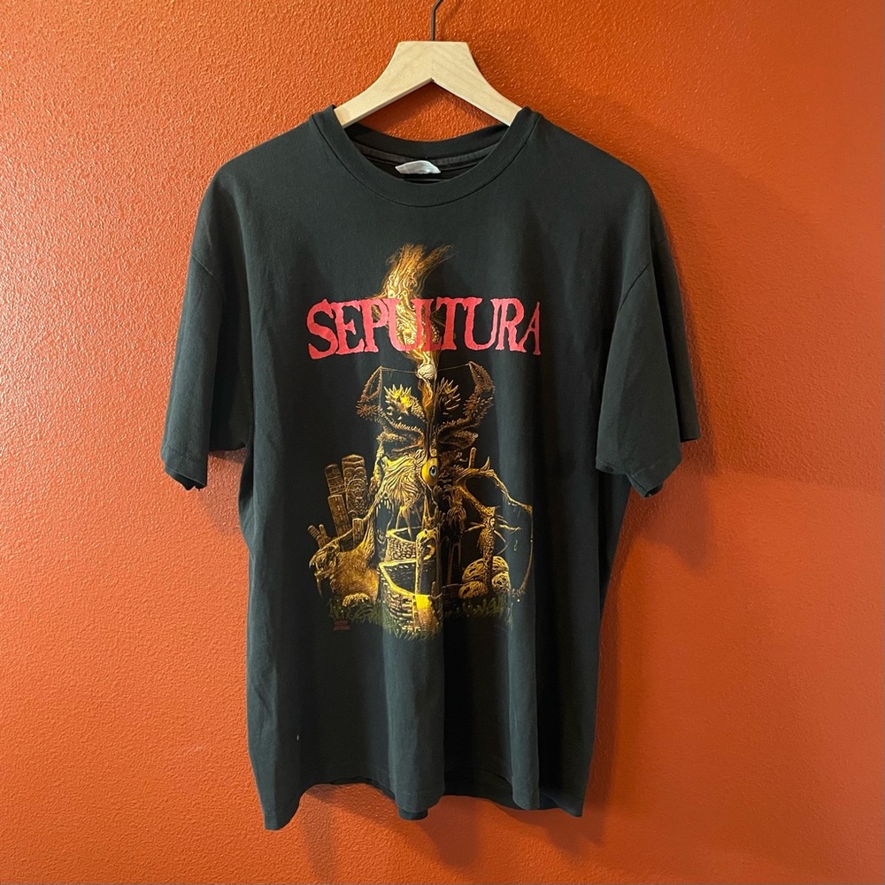 Vintage Sepultura 1991 Men’s Rare Arise Tour Single Stitch Grunge Metal Shirt